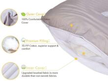 La Bebe™ Cushy Maternity Pillow Art. 20608144 Nordic Night. Multifunctional Pregnancy Pillow (U-Shaped), Polyester Fiber Filling, 155×80 cm