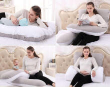 La Bebe™ Cushy Maternity Pillow Art. 60608156 Nordic Bloom. Multifunctional Pregnancy Pillow (U-Shaped), Polyester Fiber Filling, 155×80 cm