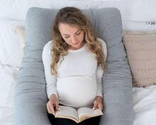 La Bebe™ Cushy Maternity Pillow Art. 90612661 Nordic Birds. Multifunctional Pregnancy Pillow (U-Shaped), Polyester Fiber Filling, 155×80 cm