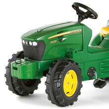 ROLLY TOYS John Deere pedalinis traktorius + nemokama atšvaitinė liemenė vaikams