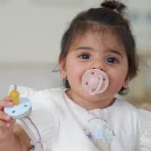 Rebael Round Latex Art.276200 Colour Mix Pacifier (nipple) made of 100% natural rubber 0-6 months (2 pcs.)
