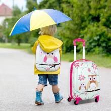 Owl Suitcase+Backpack  Art.BC-S-001 Children's suitcase on wheels