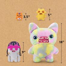 „Fuggler Fugg Life“ 22 cm pliušinis žaislas (kalmaras) iš „ZURU“ – juokingas bjaurus monstras, minkštas žaislas su žmogaus formos dantimis, beprotiškai mielas kolekcinis daiktas vaikams ir pa