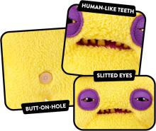 „Fuggler Fugg Life“ 22 cm pliušinis žaislas (kalmaras) iš „ZURU“ – juokingas bjaurus monstras, minkštas žaislas su žmogaus formos dantimis, beprotiškai mielas kolekcinis daiktas vaikams ir pa