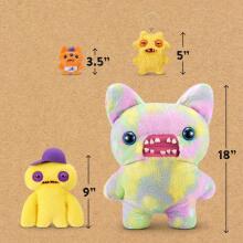 „Fuggler Fugg Life“ 22 cm pliušinis žaislas (kalmaras) iš „ZURU“ – juokingas bjaurus monstras, minkštas žaislas su žmogaus formos dantimis, beprotiškai mielas kolekcinis daiktas vaikams ir pa