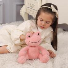 Apricot Lamb - Cuddly Toy Frog 23cm Plush Velvet Soft Cuddly Perfect for Kids Pink Frog