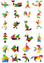 Wooden Toys Puzzle Art.277455 Travel Tangram Puzzle - Block Book Road Trip Game Puzzle Shape Game with Solutions for Youngsters Challenge - IQ Educational Toy Gift Brainteaser, Interactive Pl