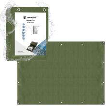 Sodo brezentas 4x5m 100g/m2 sustiprinta apsauginė automobilio plėvelė, žalia