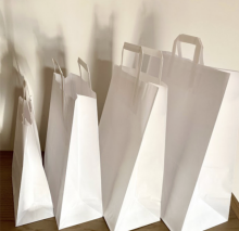 Basic M White Paper Bag Art.P50902 size 32 x 16 x 27 cm
