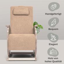 NeiLux Design Relaxing Rocking Chair Art.278409 Beige supamoji kėdė
