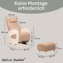 NeiLux Design Relaxing Rocking Chair Art.278416 White supamoji kėdė
