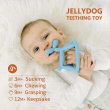 Miraloop Jellydog Teething Ring  Art.278765   Silikoninis barškutis (100 % natūralus)