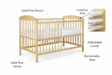La Bebe™ Kids Wood Cot Sosna Art.279424 Natural Vaikiška medinė lovelė 120x60 cm