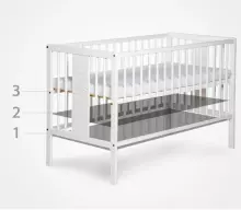 La Bebe™ Kids Wood Cot Sosna Art.279424 Natural Vaikiška medinė lovelė 120x60 cm
