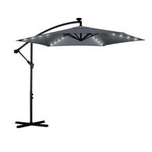 Folding Garden Parasol 6 Segments 350 cm with Cover and Lights Plonos PL-882