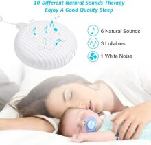 Baby Basic Noise Accessories Baby Sound Machine Art.279969 White Nešiojama garso mašina su laidu ir garso efektais