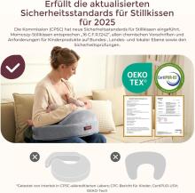 Momcozy Memory Foam Nursing Pillow with Safety Border Art.280037 Pink Ergonomiška maitinimo pagalvė, pagaminta iš viskoelastinio putplasčio su apsauginiu šonu