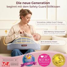 Momcozy Memory Foam Nursing Pillow with Safety Border Art.280037 Pink Ergonomiška maitinimo pagalvė, pagaminta iš viskoelastinio putplasčio su apsauginiu šonu