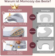 Momcozy Memory Foam Nursing Pillow with Safety Border Art.280037 Pink Ergonomiška maitinimo pagalvė, pagaminta iš viskoelastinio putplasčio su apsauginiu šonu