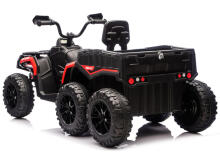 Akumuliatorinis keturratis ATV 6 ratai su priekaba JC606 24V 4x4 raudonas