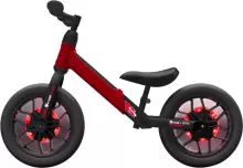 Aga Design Qplay Spark Led Art.28124 Red Juodas vaikiškas bėgimo takelis su metaliniu rėmu ir pripučiamais ratais