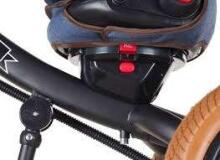 Bebe Basic Schumacher Kid  Air Trike Art.281266 Black Children's tricycle with handlebars, roof and inflatable wheels