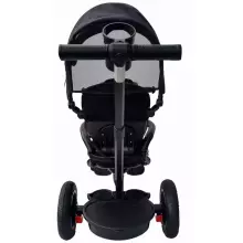 Bebe Basic Schumacher Kid  Air Trike Art.281266 Black Children's tricycle with handlebars, roof and inflatable wheels