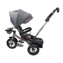 Bebe Basic Schumacher Kid  Air Trike Art.281267  Grey Children's tricycle with handlebars, roof and inflatable wheels