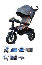 Bebe Basic Schumacher Kid  Air Trike Art.281267  Grey Children's tricycle with handlebars, roof and inflatable wheels