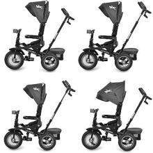 Bebe Basic Schumacher Kid  Air Trike Art.281267  Grey Children's tricycle with handlebars, roof and inflatable wheels