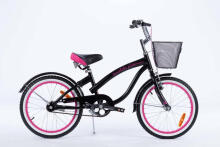 Dviratis - XXIII - TOMABIKE 18" - CRUISER - JUODAS / ROŽINIS