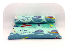 Diaper - 15906 - TETRA PRINT - EGA - STATKI NA MORZU - size 70x80 cm