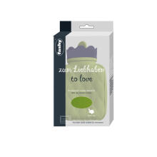 Silicone Hot Water Bottle 0.35L Green