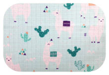 Pampers - 25127 - TETRA PRINT - EGA - LAMA - TURKIS / BALTA - dydis 70x80 cm