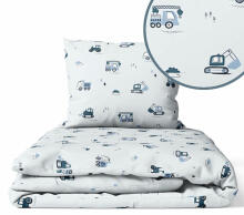 Cover set -  2 pcs - 135x100, 40x60 - KOPARKI - BLUE / GREY
