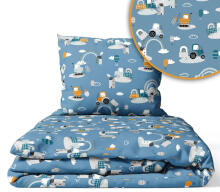 Cover set -  2 pcs - 135x100, 40x60 - TRACTORS with RAINBOW