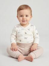La Bebe™ Long-Sleeved Wrap Shirt for Newborn (1 pc), Art.024624, Size 56, 100% Cotton