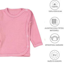 La Bebe™ Long-Sleeved Wrap Shirt for Newborn (1 pc), Art.024635, Size 56, 100% Cotton