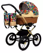 Babylux Classic Art.286133 Green Daisy vežimėlis 3 viename