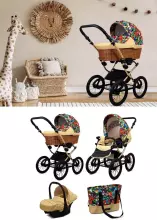Babylux Classic Art.286133 Green Daisy vežimėlis 3 viename