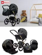 Babylux Margaret Gold Art.286151 Black Dots  Dots vežimėlis 3 viename