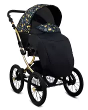 Babylux Margaret Gold Art.286151 Black Dots  Dots vežimėlis 3 viename