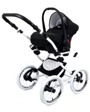 Babylux Margaret White Art.286168 Mint vežimėlis 3 viename
