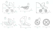 Babylux Gold Lux Art.286212 Scarlett  Universal 3-in-1 stroller
