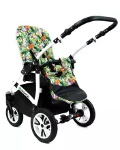 Babylux Tropical Art.286427 Mint Parrots Universal 3-in-1 stroller