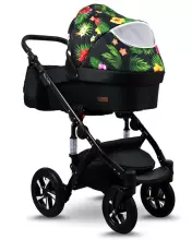 Babylux Sky Lark Art.286441 Silver Flex Black Universal 3-in-1 stroller