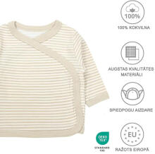La Bebe™ Long-Sleeved Wrap Shirt for Newborn (1 pc), Art.024647, Size 50, 100% Cotton