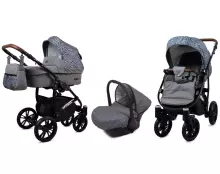 Babylux Optimal Art.286499 Grey Moro Universalus 3 viename vežimėlis