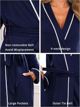 Italian Fashion Women Bathrobe Long Sleeve Art.286673 Black  Maternity robe