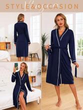 Italian Fashion Women Bathrobe Long Sleeve Art.286673 Black  Maternity robe